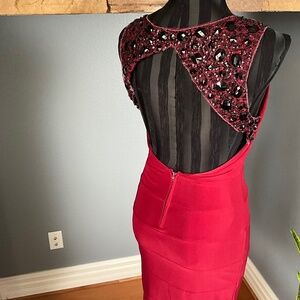 VTG Y2K 90s Valentine’s Day Babydoll Dress Fredrick’s of Hollywood Red Black M